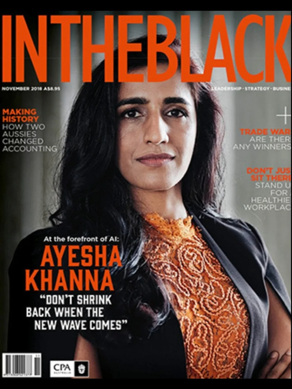 In The Black — Cover Feature on Dr. Ayesha Khanna